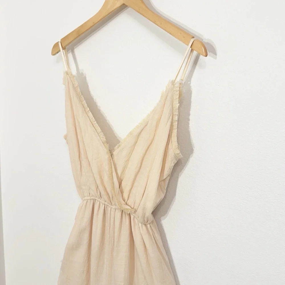 CITIZEN NOMADE SoHo Jumpsuit Crossover In Cream Bohemian Style Size Medium - Picture 4 of 7